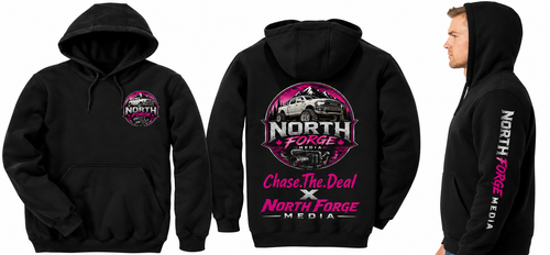 Black North Forge Signature Hoodie design mockup